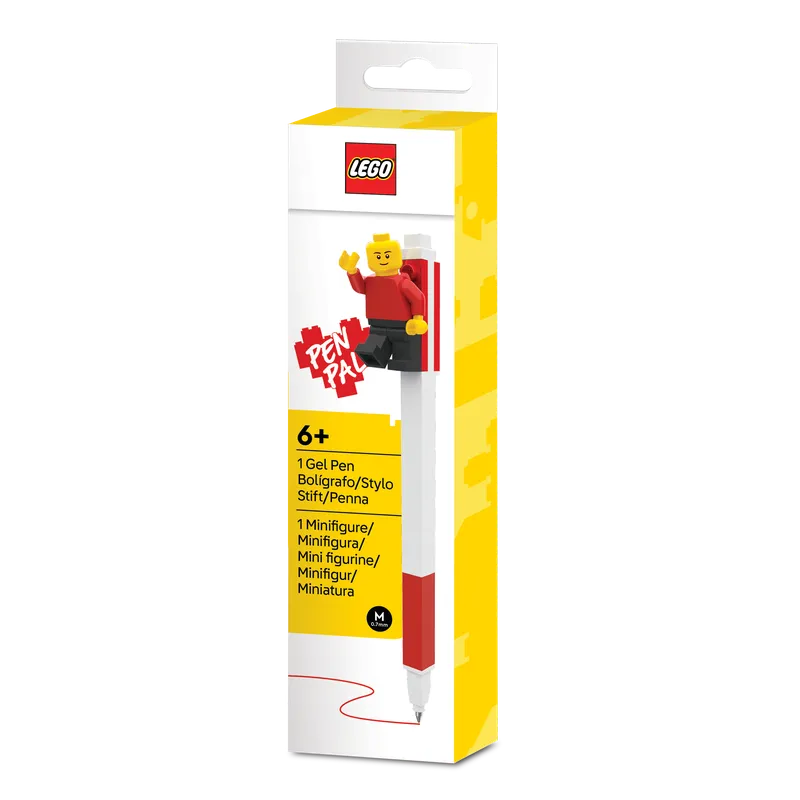 Pen Pal Gel Pen with Minifigure – Red