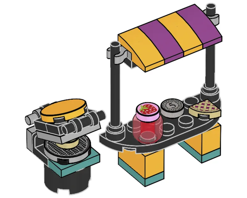Andrea's Waffle Booth van LEGO – productfoto
