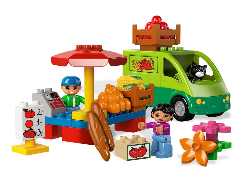 Market Place: Een Levendige Buitenmarkt in LEGO DUPLO
