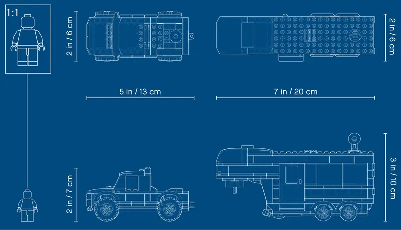 Pick-uptruck en caravan van LEGO – productfoto 14 van 14