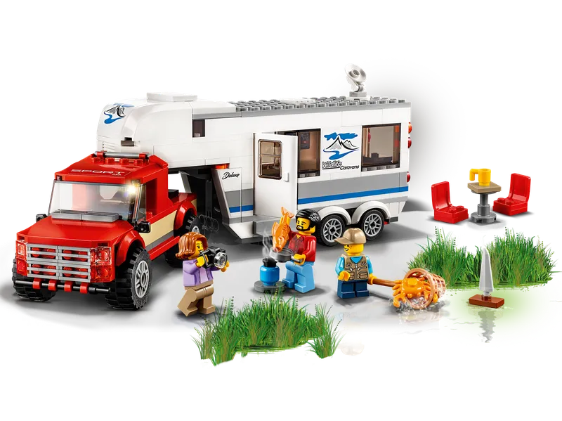 Pick-uptruck en caravan van LEGO – productfoto 3 van 14
