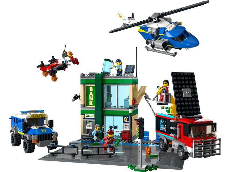 Police Chase at the Bank