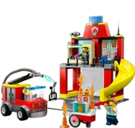 Brandweerstation en brandauto - Afbeelding 2 van 2