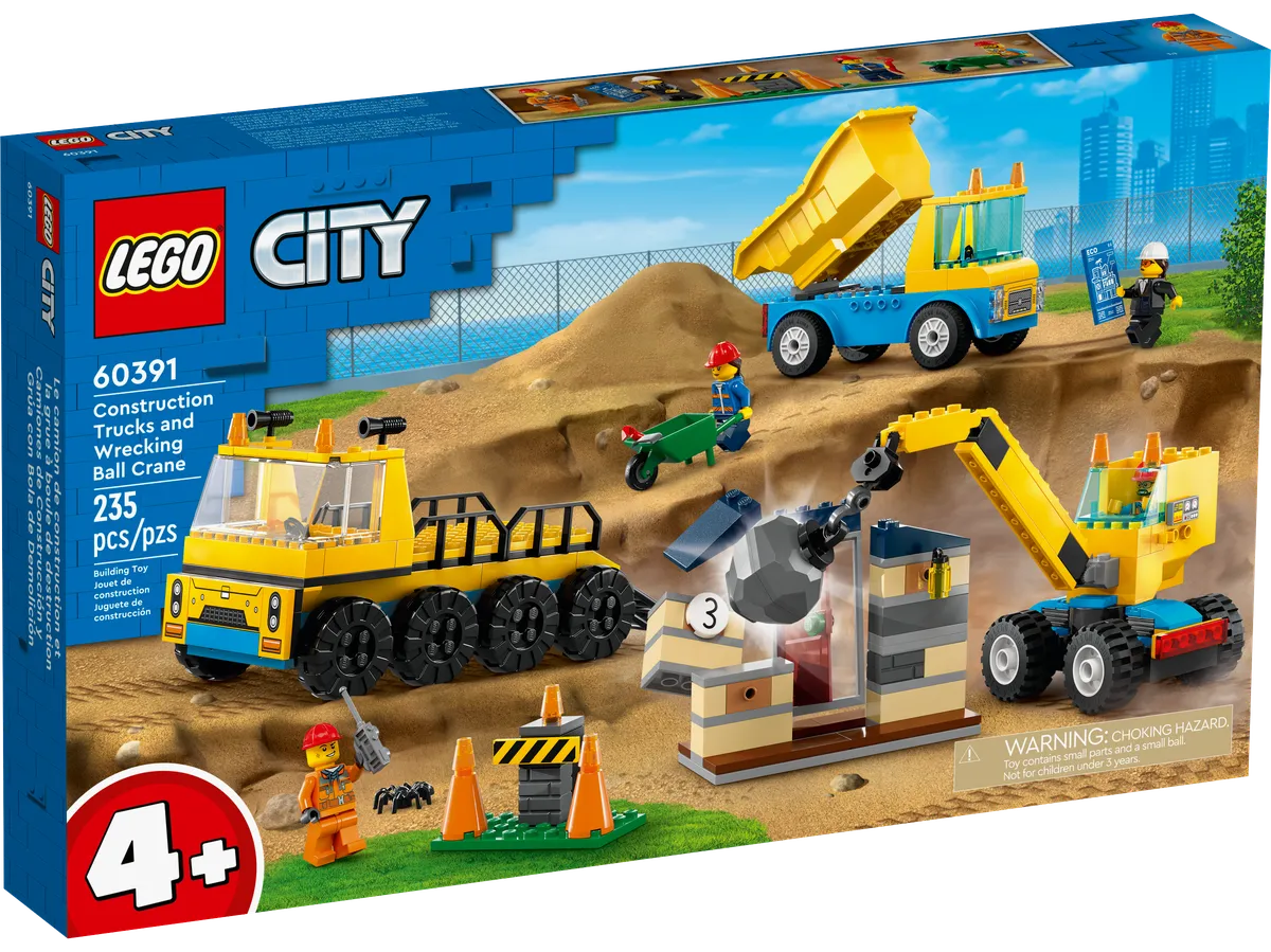 LEGO Construction Trucks and Wrecking Ball Crane (60391) - Bild 1