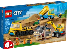 LEGO Construction Trucks and Wrecking Ball Crane (60391) - afbeelding 1