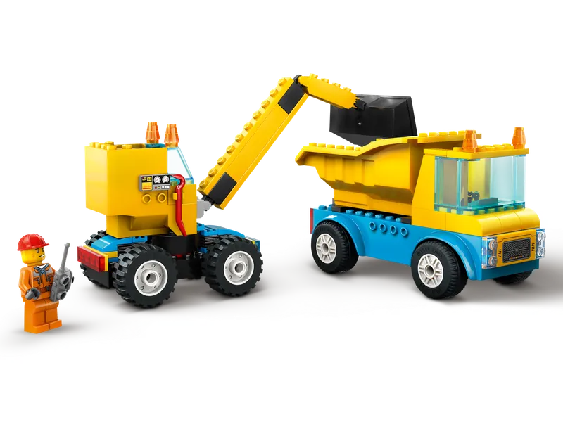 Construction Trucks and Wrecking Ball Crane fra LEGO – produktbillede 3 af 8