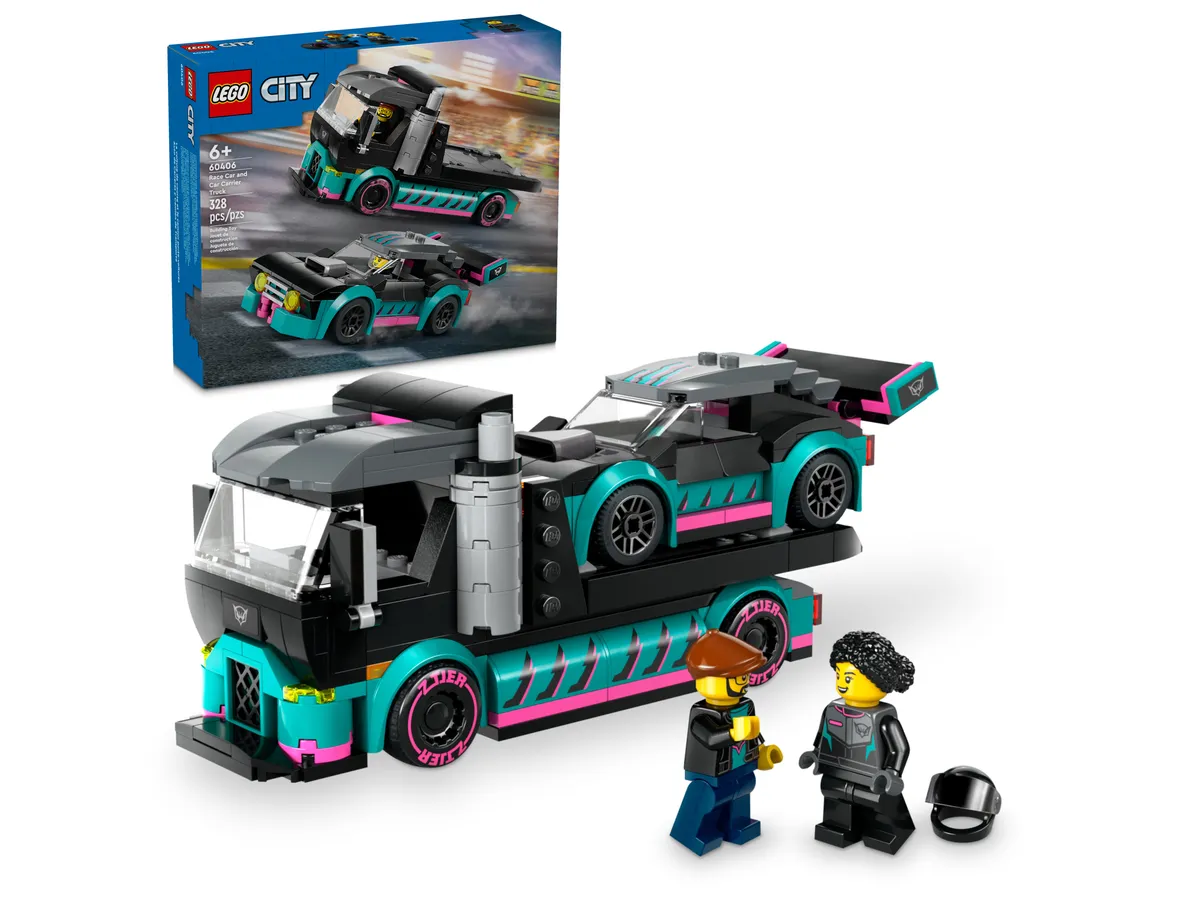 LEGO Race Car and Car Carrier Truck (60406) - Bild 1
