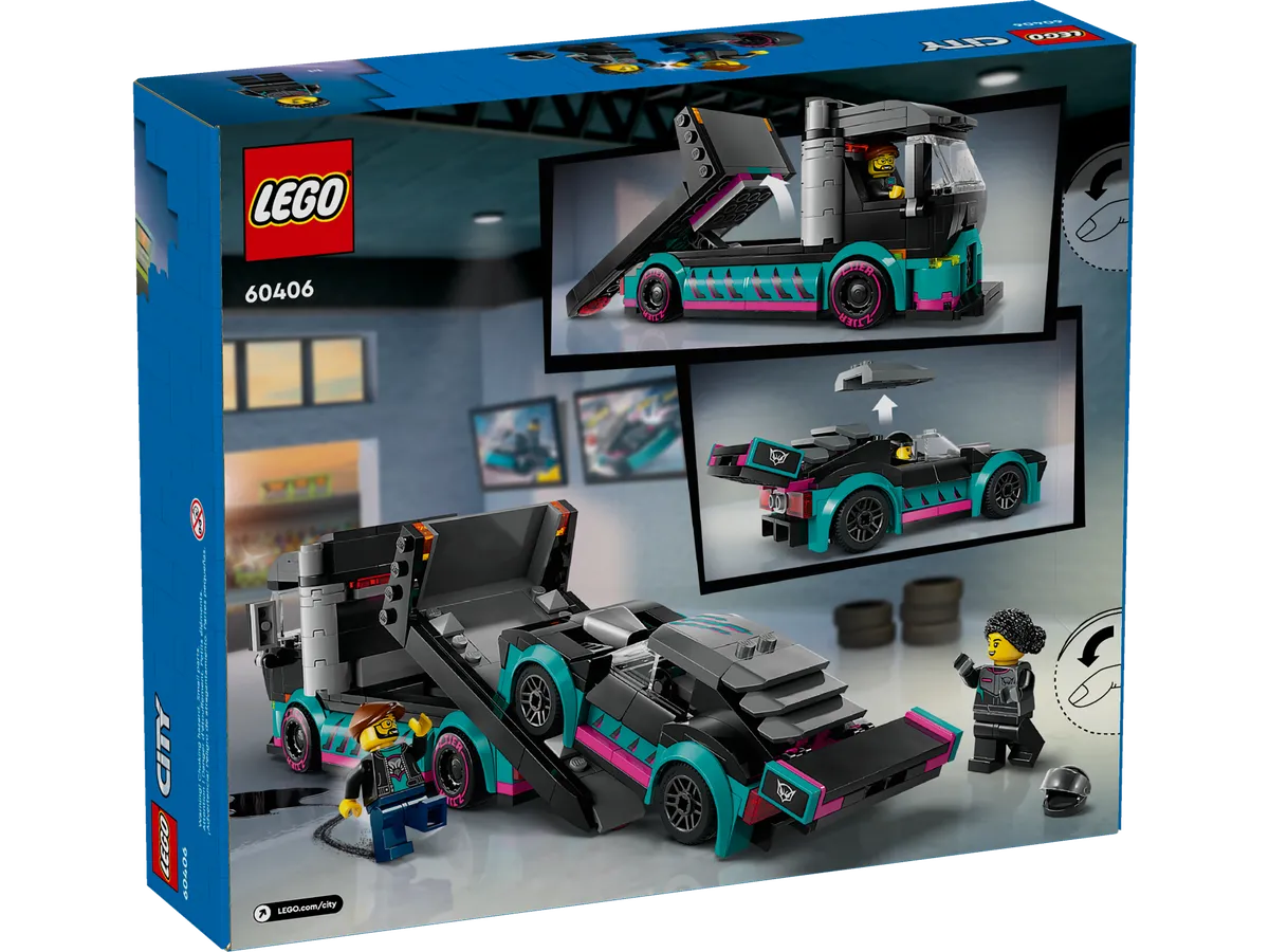 LEGO Race Car and Car Carrier Truck (60406) - Bild 7