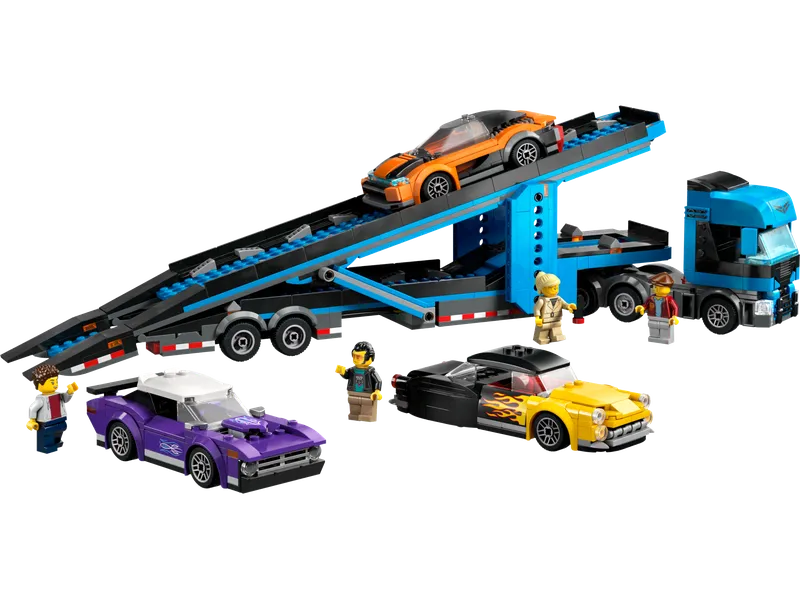 Car Transporter Truck with Sports Cars