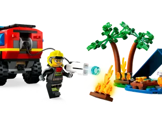 4x4 brandweerauto met reddingsboot van LEGO – productfoto 4 van 9