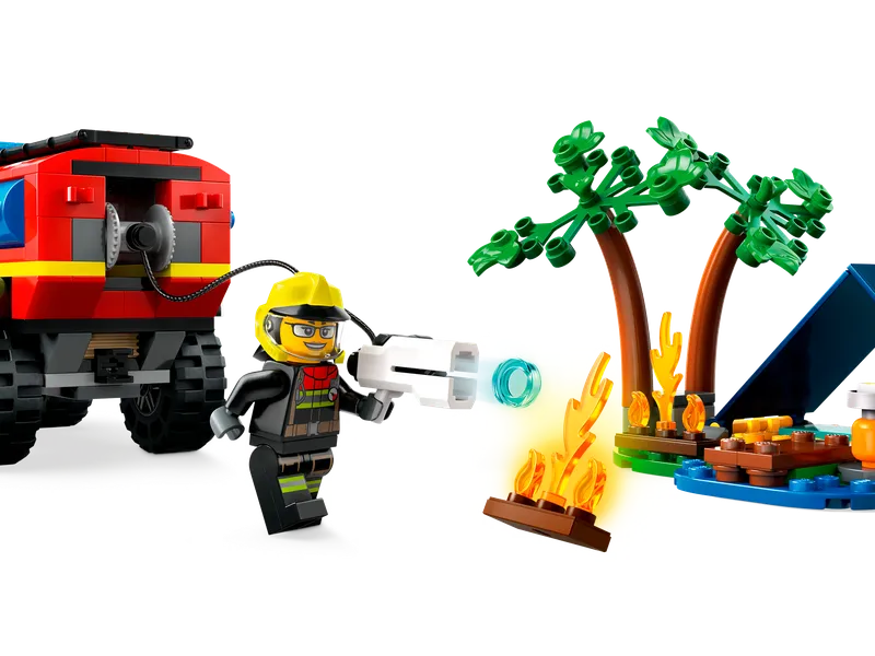 4x4 brandweerauto met reddingsboot van LEGO – productfoto 4 van 9