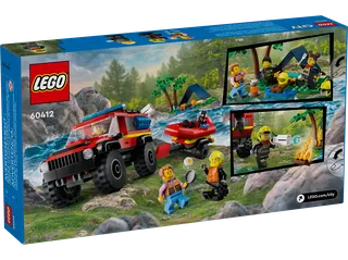 4x4 brandweerauto met reddingsboot van LEGO – productfoto 6 van 9