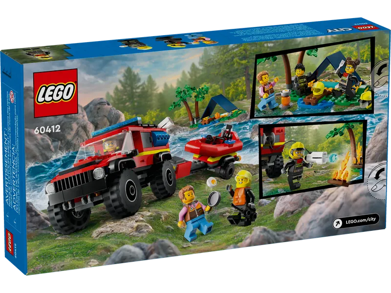 4x4 brandweerauto met reddingsboot van LEGO – productfoto 6 van 9