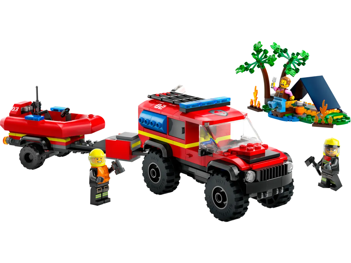 LEGO 4x4 Fire Truck with Rescue Boat (60412)