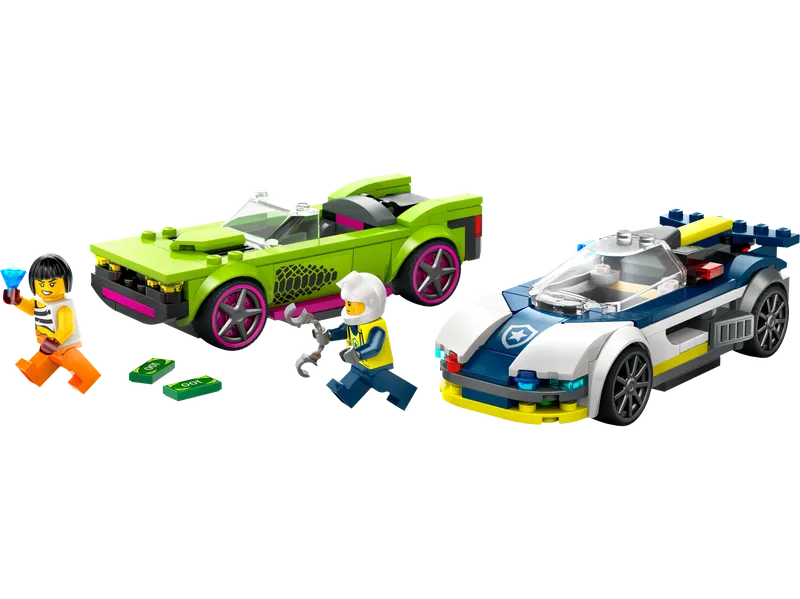 Police Car and Muscle Car Chase