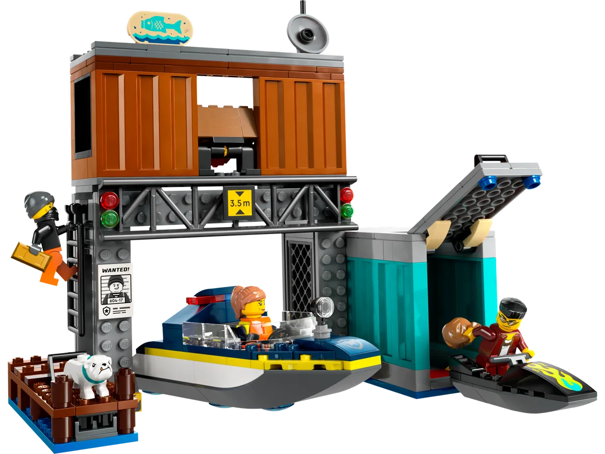 LEGO Police Speedboat and Crooks' Hideout (60417)