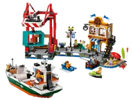 Haven met vrachtschip - Afbeelding 3 van 12