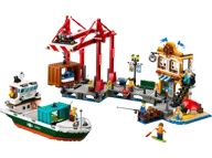 Haven met vrachtschip - Afbeelding 1 van 12