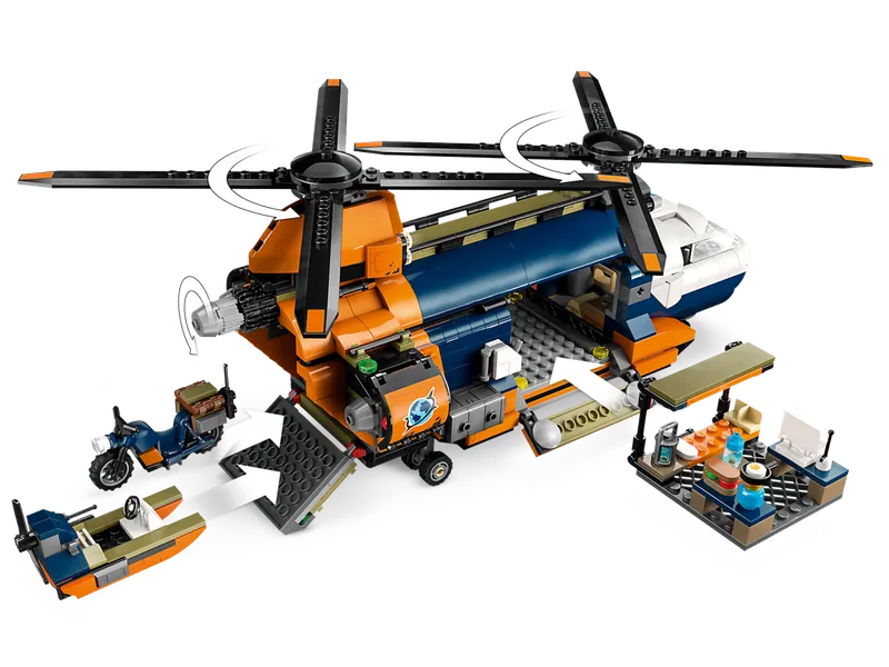 Jungleonderzoekers: helikopter bij de basis van LEGO – productfoto 3 van 12
