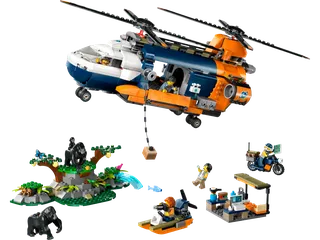 Jungleonderzoekers: helikopter bij de basis van LEGO – productfoto 1 van 12
