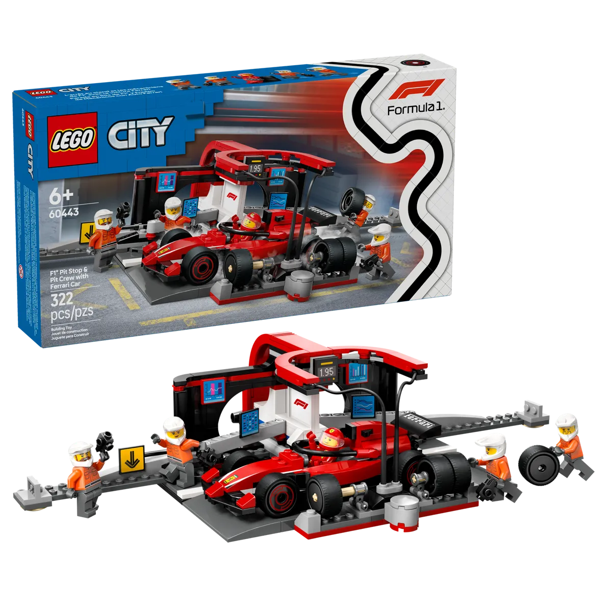 LEGO F1® Pit Stop & Pit Crew with Ferrari Car (60443) - Bild 5