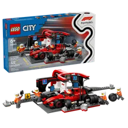 LEGO F1® Pit Stop & Pit Crew with Ferrari Car (60443) - afbeelding 1
