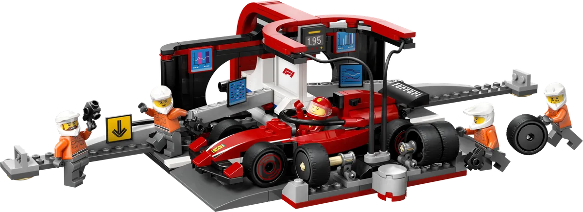 LEGO F1® Pit Stop & Pit Crew with Ferrari Car (60443)