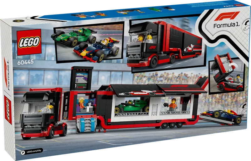 F1® truck met RB20 en AMR24 F1® auto's van LEGO – productfoto 12 van 12
