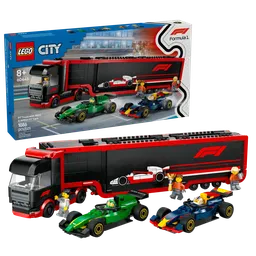 LEGO F1® Truck with RB20 & AMR24 F1® Cars (60445) - afbeelding 1