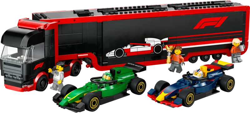 LEGO 60445 F1 Truck with RB20 & AMR24 F1 Cars, 1.086 stenen