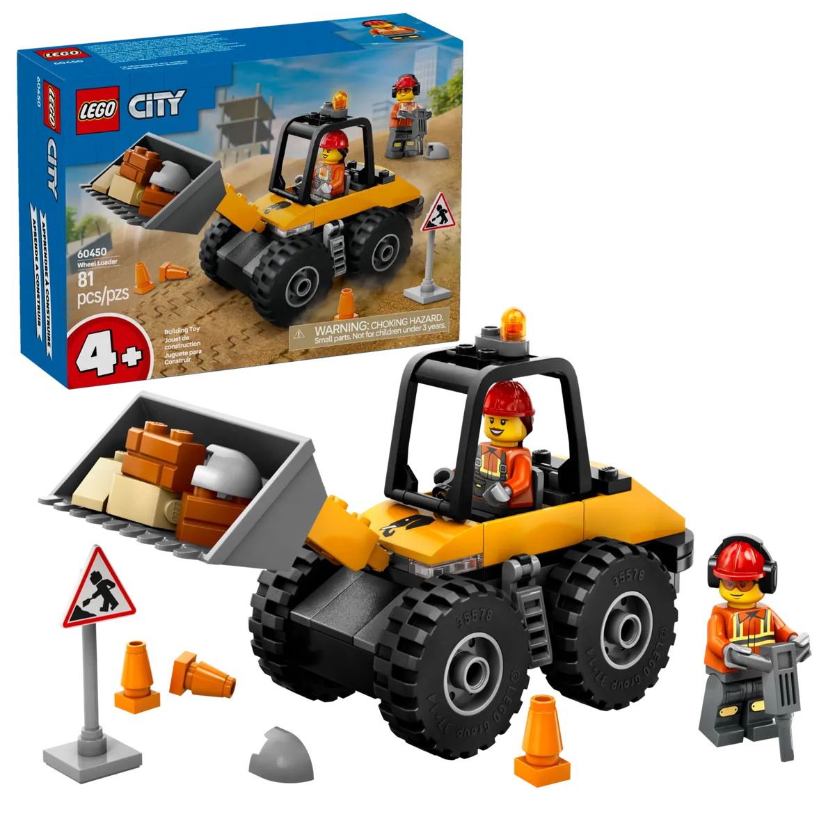 LEGO Yellow Construction Wheel Loader (60450) - image 5