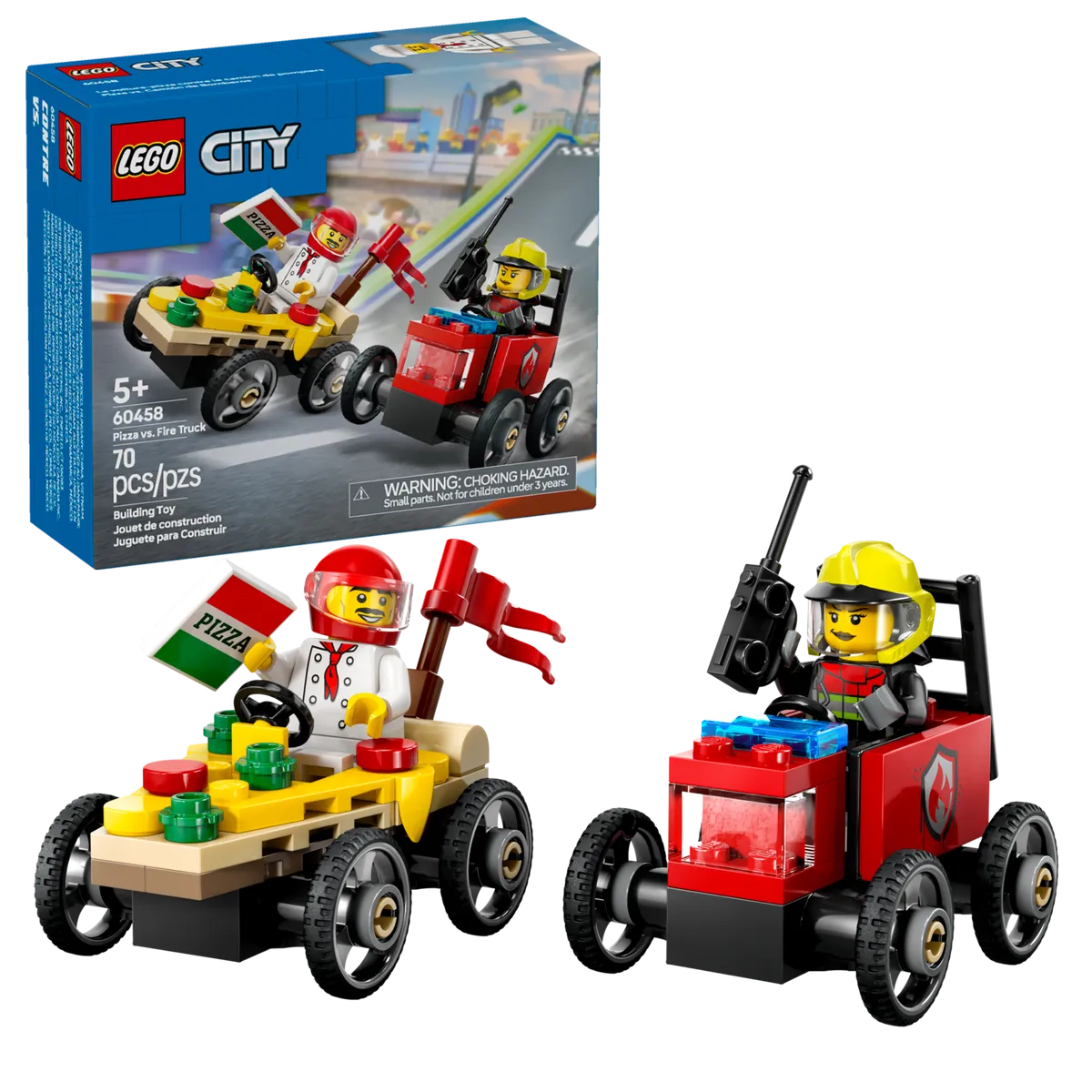 LEGO Pizza vs. Fire Truck Race Car Pack (60458) - Bild 7