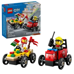 LEGO Pizza vs. Fire Truck Race Car Pack (60458) - afbeelding 7