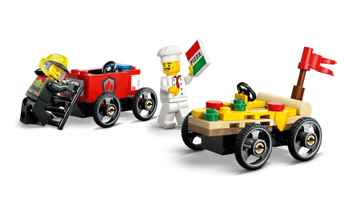 LEGO Pizza vs. Fire Truck Race Car Pack (60458)
