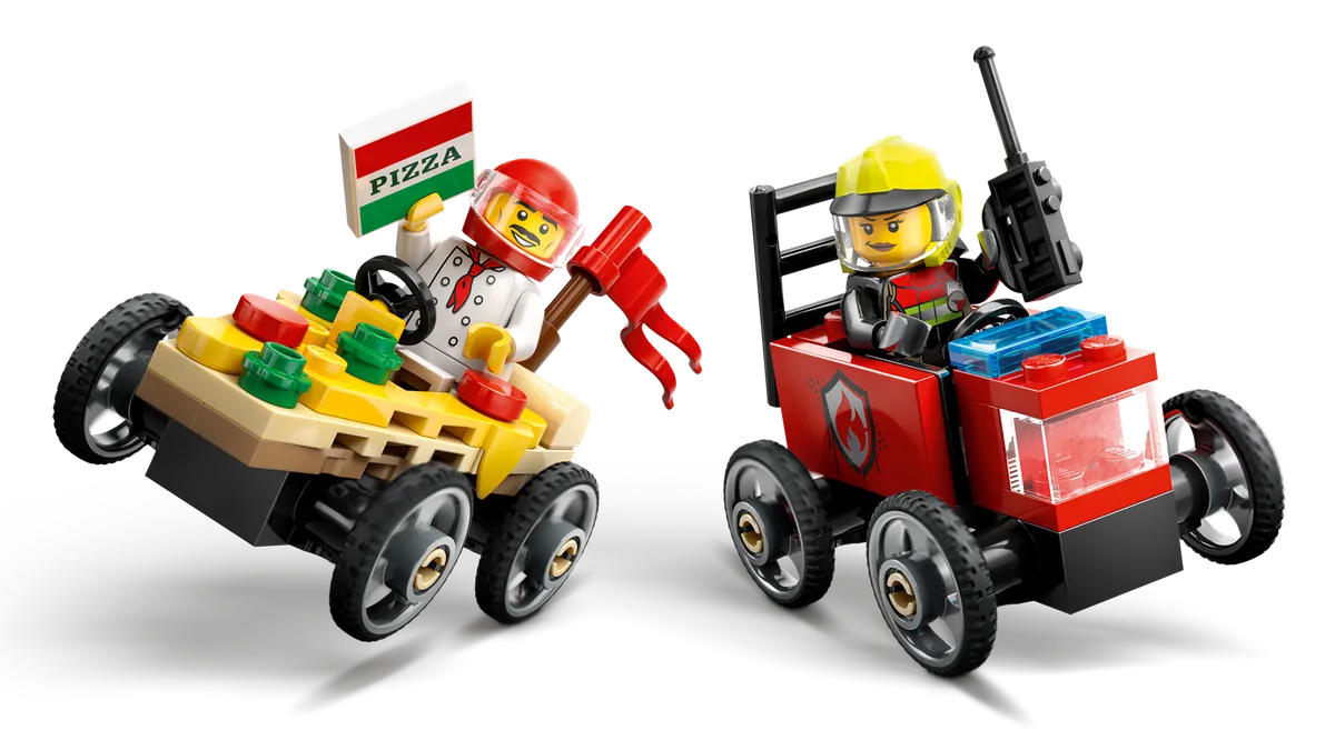 LEGO Pizza vs. Fire Truck Race Car Pack (60458) - Bild 1