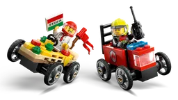 LEGO Pizza vs. Fire Truck Race Car Pack (60458) - afbeelding 1