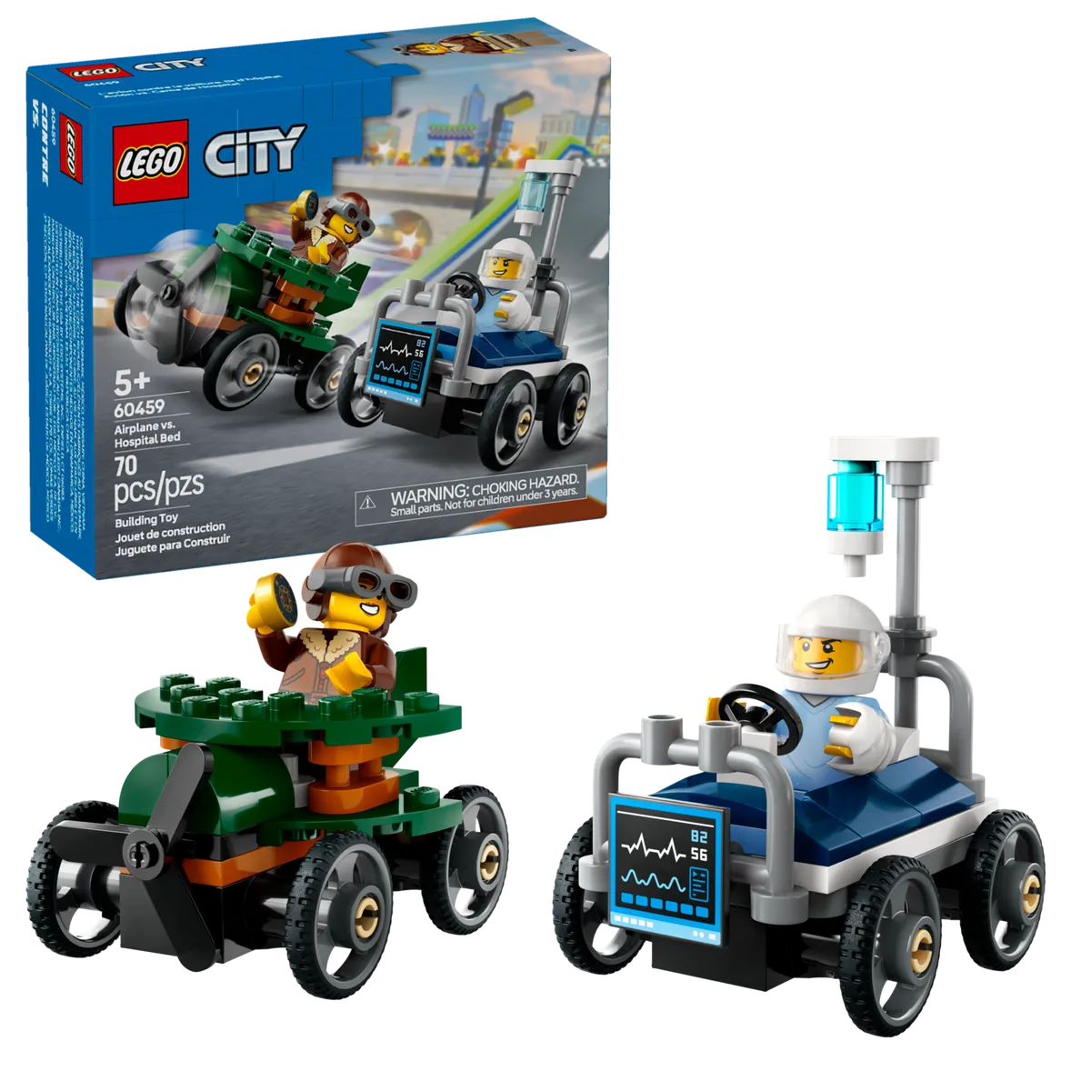 LEGO Airplane vs. Hospital Bed Race Car Pack (60459) - Bild 6