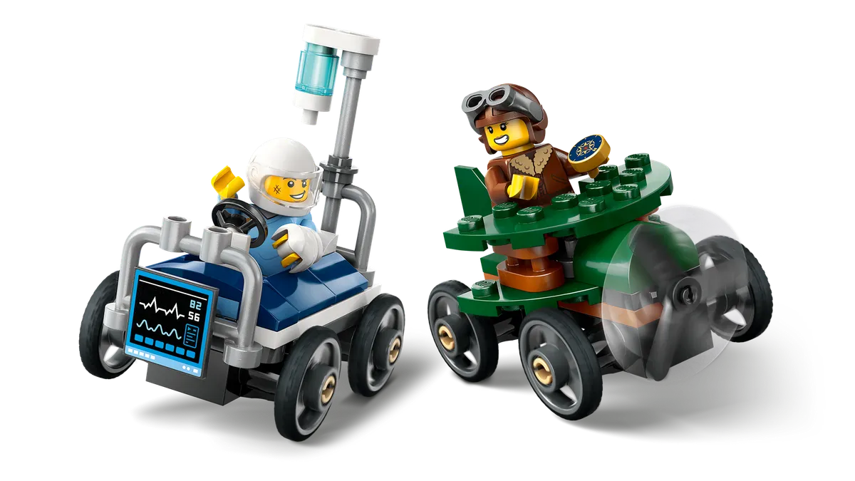 LEGO Airplane vs. Hospital Bed Race Car Pack (60459) - Bild 1