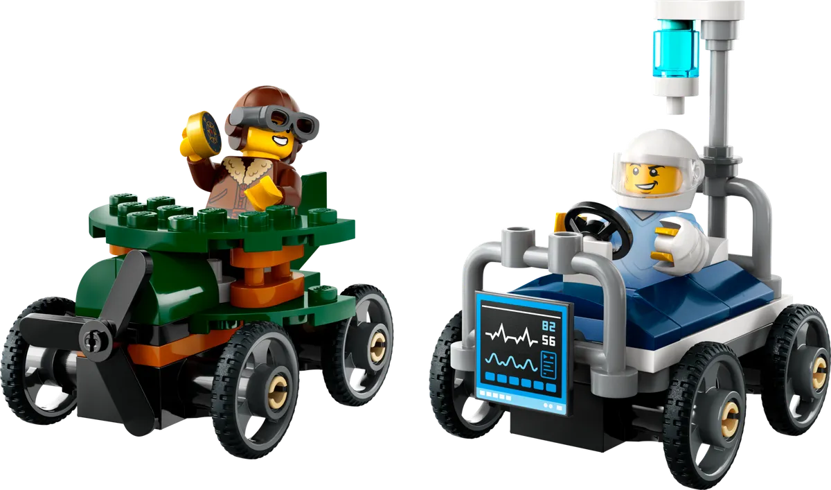 LEGO Airplane vs. Hospital Bed Race Car Pack (60459) - Bild 2