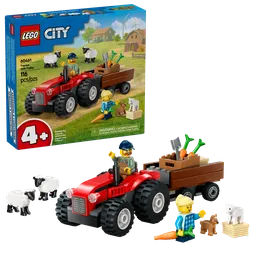 LEGO Red Farm Tractor with Trailer & Sheep (60461) - afbeelding 6