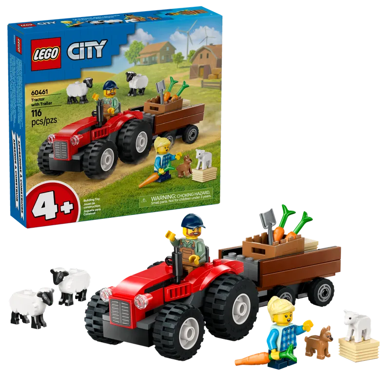 Red Farm Tractor with Trailer & Sheep by LEGO – product photo 7 of 8