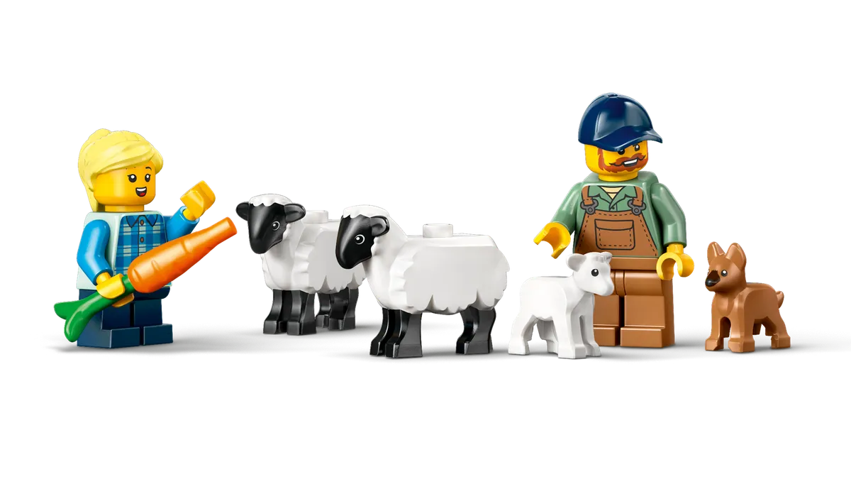 LEGO Red Farm Tractor with Trailer & Sheep (60461) - Bild 1