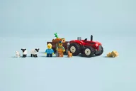 Red Farm Tractor with Trailer & Sheep - Image 6 of 8