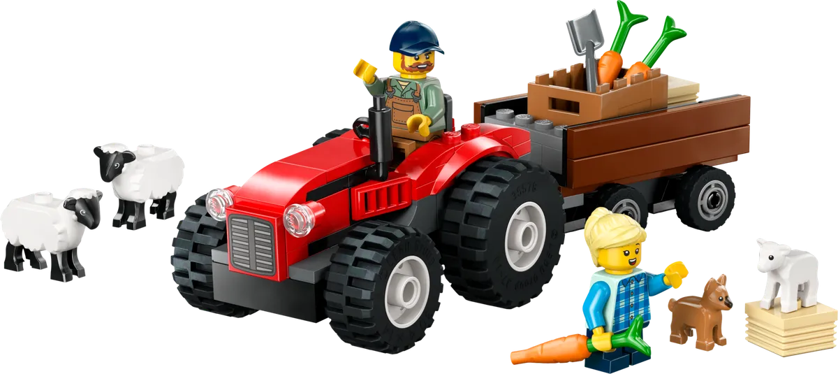 LEGO Red Farm Tractor with Trailer & Sheep (60461) - Bild 2