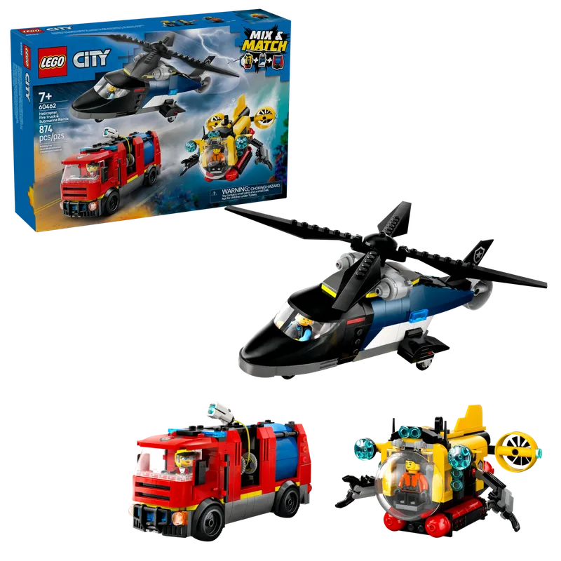Helicopter, Fire Truck & Submarine Remix by LEGO – product photo 2 of 11