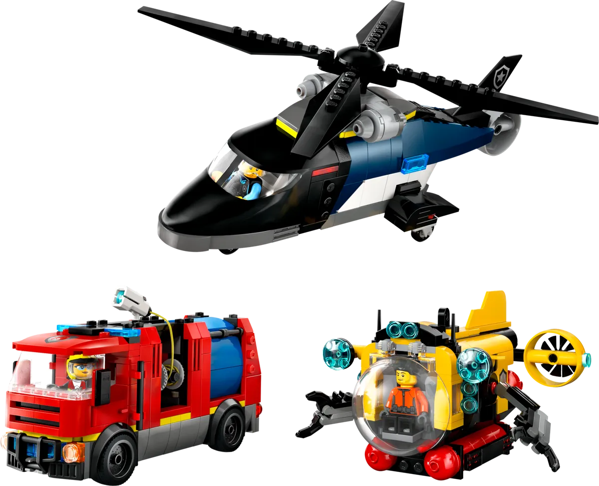 LEGO Helicopter, Fire Truck & Submarine Remix (60462)