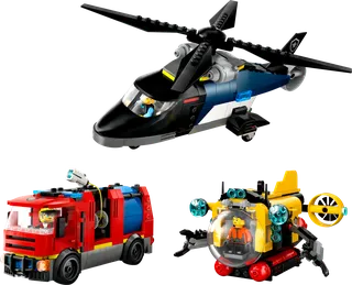Helicopter, Fire Truck & Submarine Remix by LEGO – product photo 1 of 11