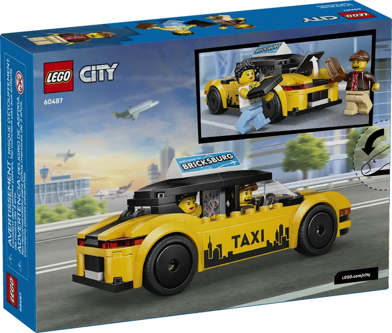 Gele taxi van LEGO – productfoto 12 van 12