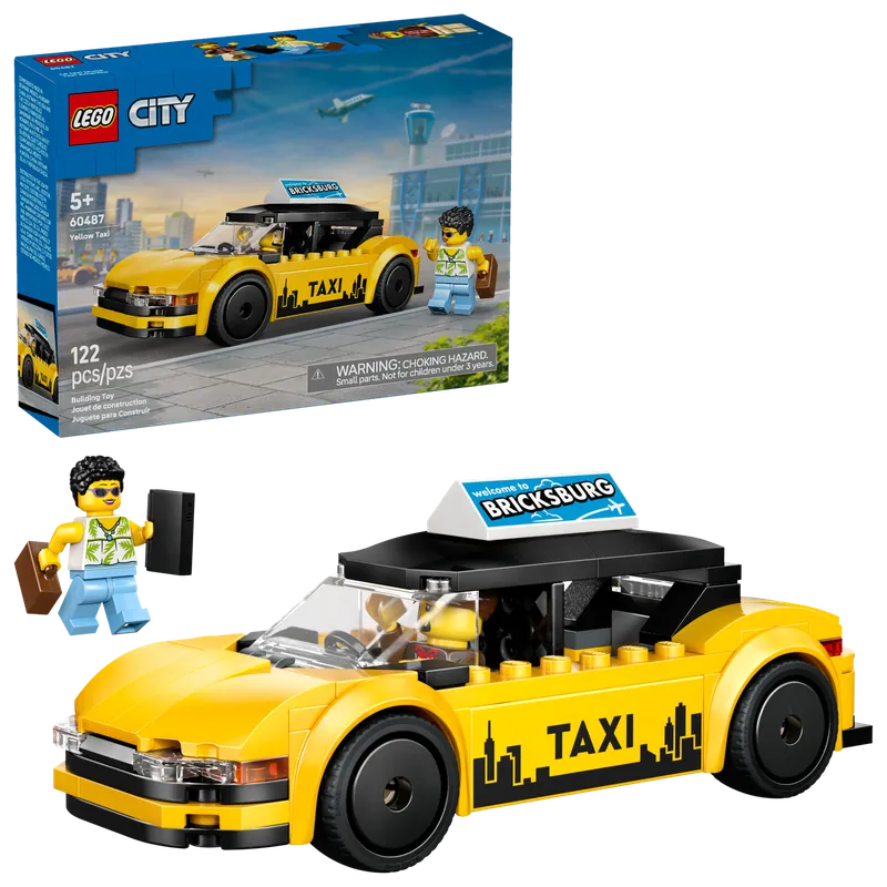 Gele taxi van LEGO – productfoto 2 van 12