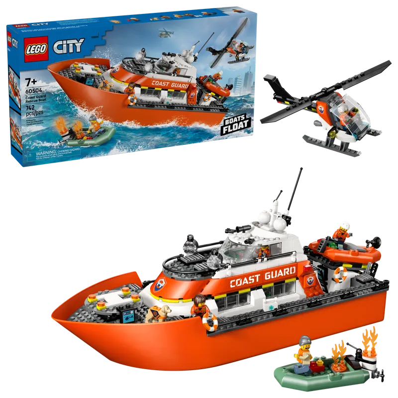 LEGO 60504 Coast Guard Rescue Boat & Helicopter detail image
